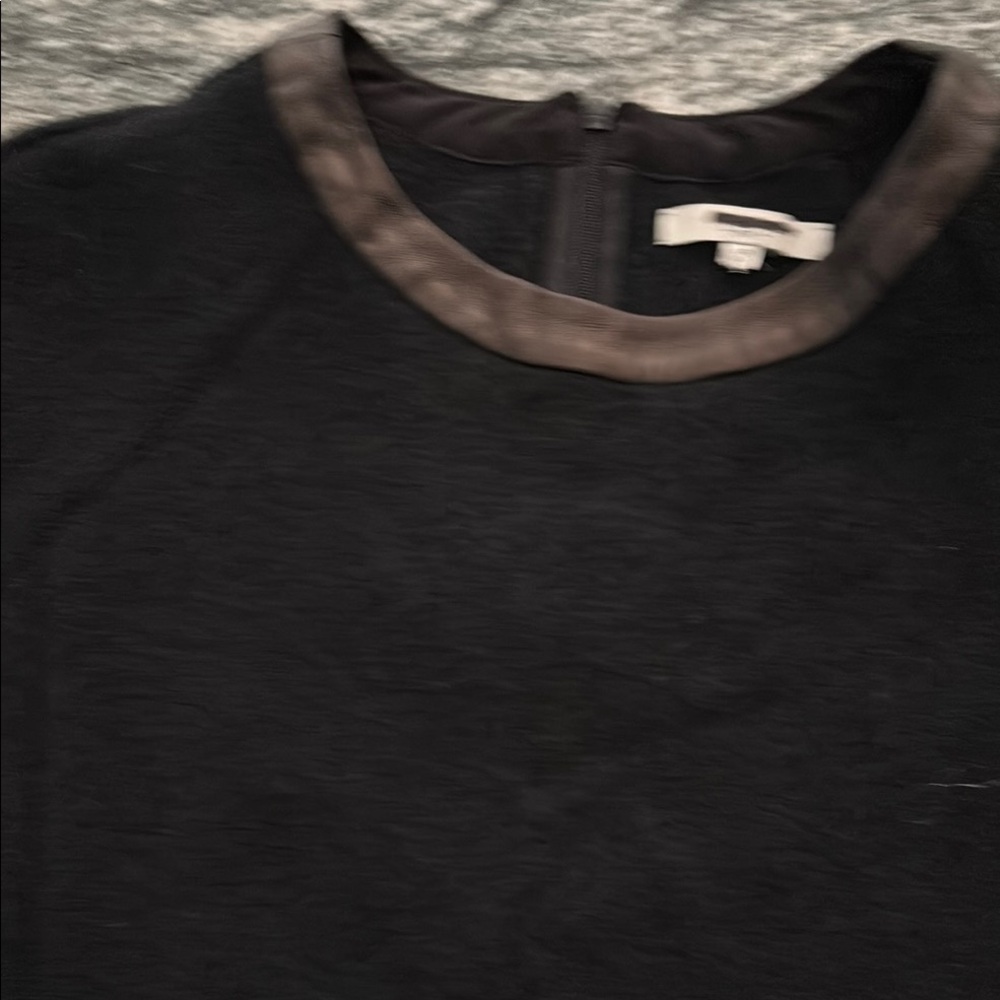 Black Top with Brown Collar